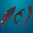 Cargar imagen en el visor de la galería, Cuchillo Bill Blade Hat con hoja fija (1,8" negro) 001BK
