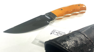 Cuchillo Hunter en cachas Micarta color mostaza (KDS)
