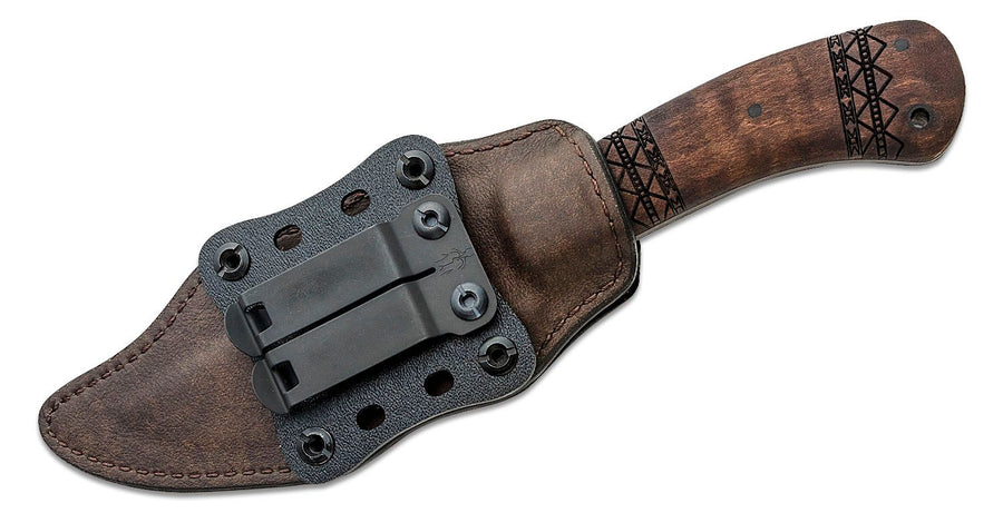 Cuchillo Winkler Belt WK002, cachas Tiger Maple Tribal