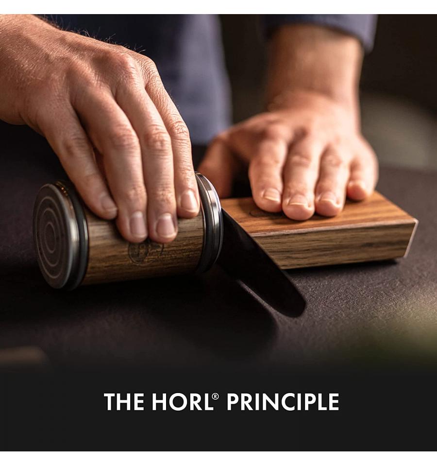HORL 3 Oak HO3E-SET afilador de cuchillos, madera de Nogal