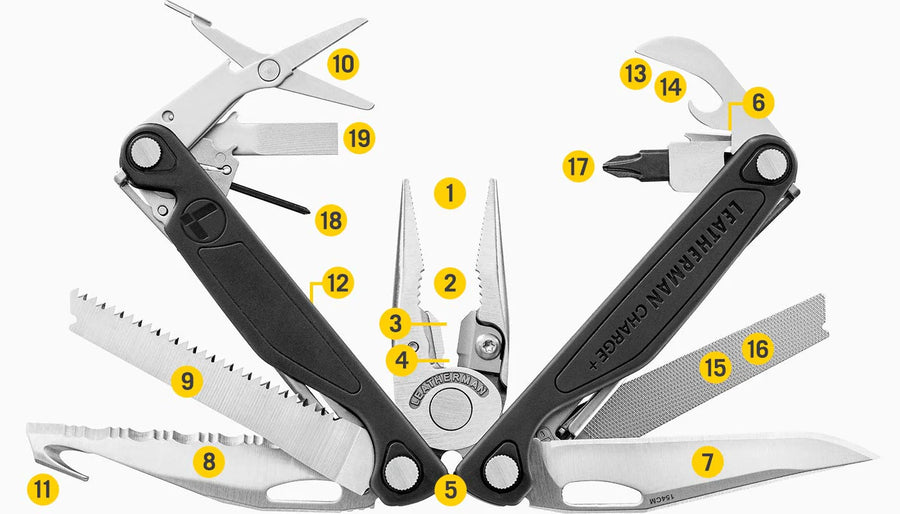 🔧 Leatherman Charge+ Black 832601 Multi-herramienta premium con 19 funciones