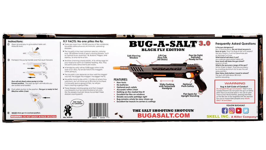 Pistola de Sal BUG-A-SALT EDICIÓN MOSCA NEGRA 3.0