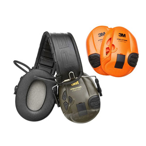 Protección auditiva de caza 3M Peltor Sporttac (2 carcasas naranja y verde)