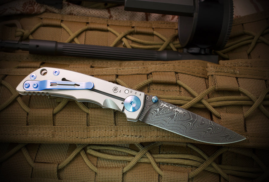 Navaja Spartan Chad Nichols Damascus SF10DMBL (Spartan Blades)