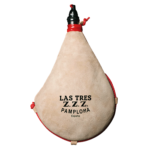 BOTA DE VINO ORIGINAL PAMPLONA, LA CLÁSICA RECTA, LAS TRES ZZZ