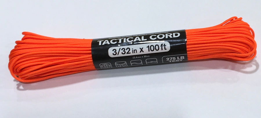 Tactical Cord 3/32in x 100ft - Orange
