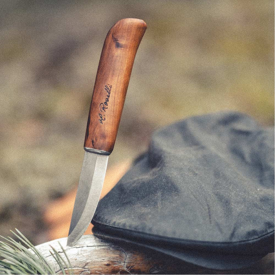 Cuchillo Nuevo H.ROSELLI (FINLAND) Carpenter knife, UHC abedul rizado