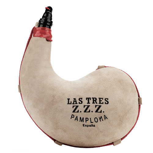 BOTA DE VINO ORIGINAL PAMPLONA, LA CLÁSICA CURVA. LAS TRES ZZZ
