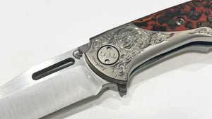 Navaja grabada semicustom de Miguel Barbudo Fat Carbon