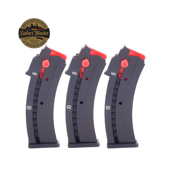 Pack de 3 Cargadores Magazine Remington 522 Viper 22 Long Rifle 10-disparos