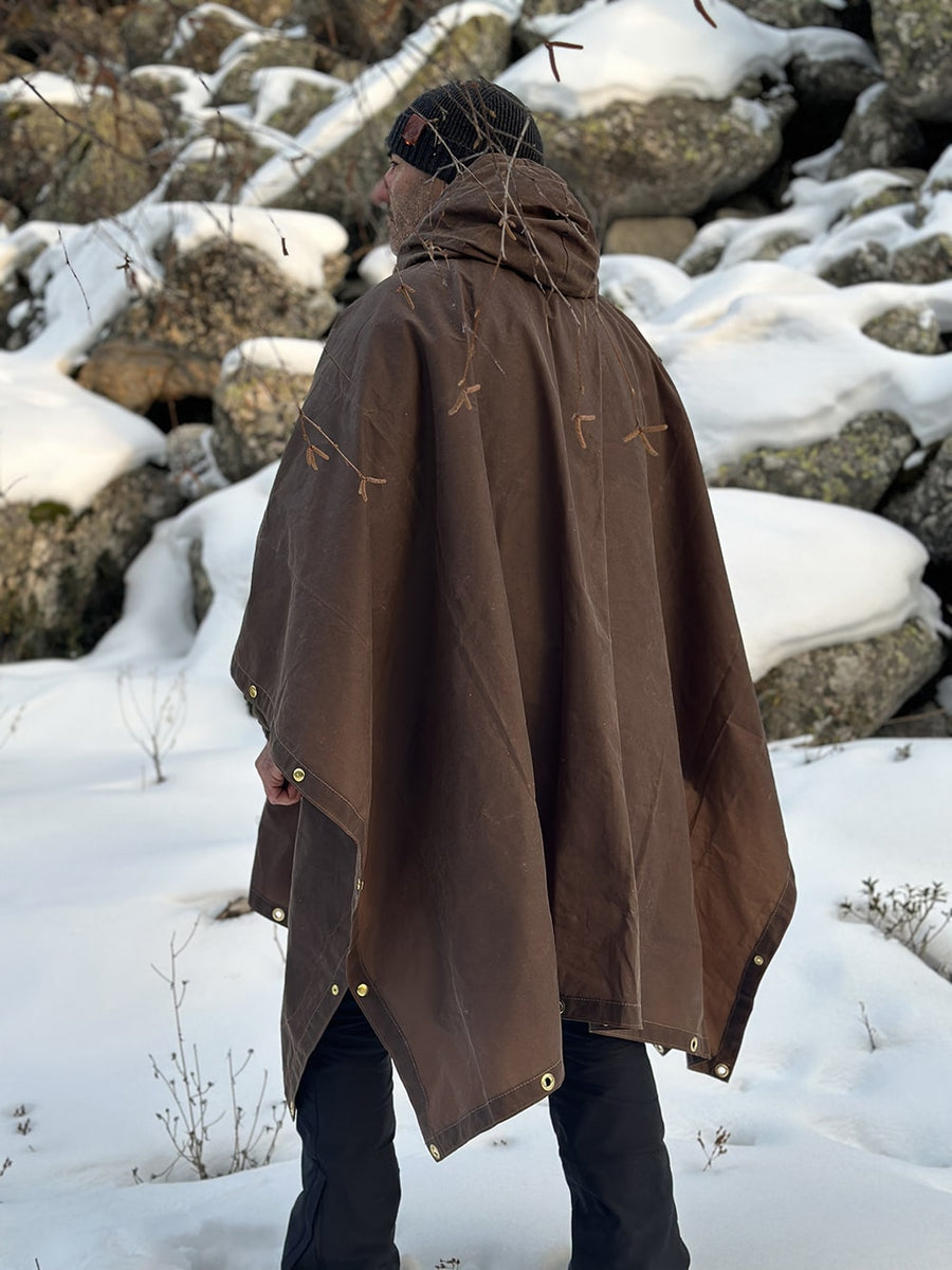 Poncho Shelter acabado Oilskin - Bushcraft