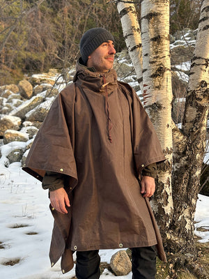 Poncho Shelter acabado Oilskin - Bushcraft