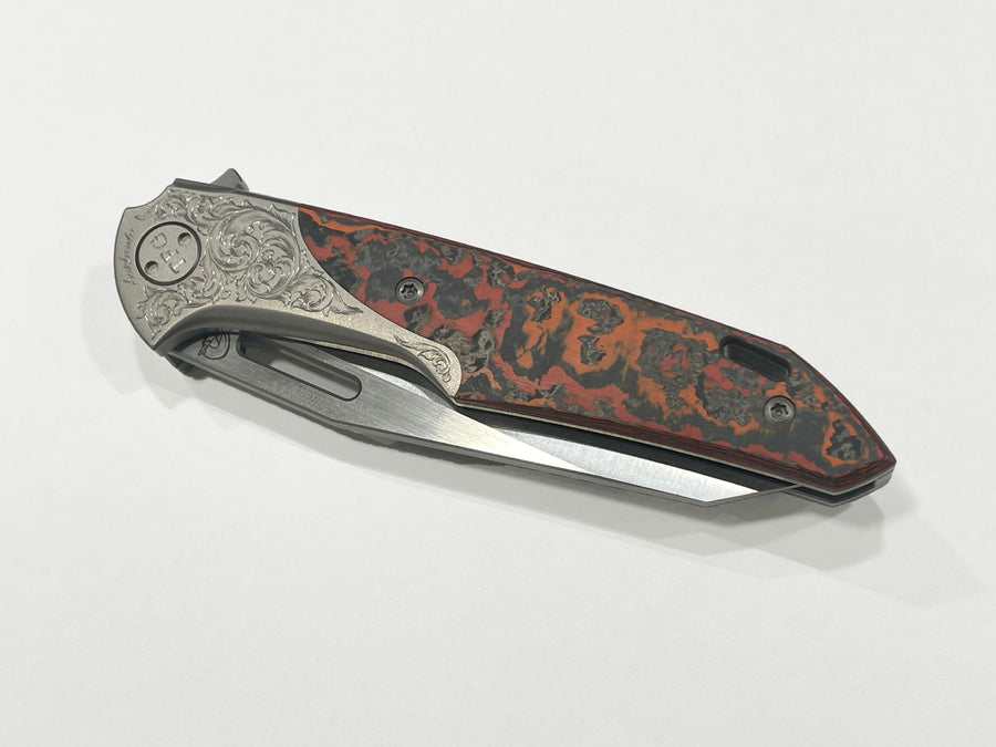 Navaja grabada semicustom de Miguel Barbudo Fat Carbon