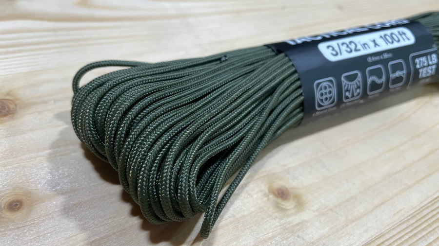Tactical Cord 3/32in x 100ft - Olive